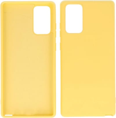 Bestcases 2.0mm Dikke Fashion Telefoonhoesje Backcover - Siliconen Hoesje - Samsung Galaxy Note 20 - Geel