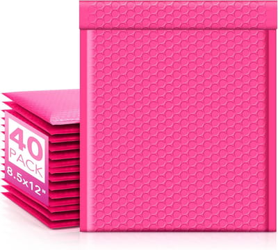 40x Roze Bubble Enveloppen 21,6x30,5 cm - Dikke, Ondoorzichtige Verzendenveloppen met Luchtkussen