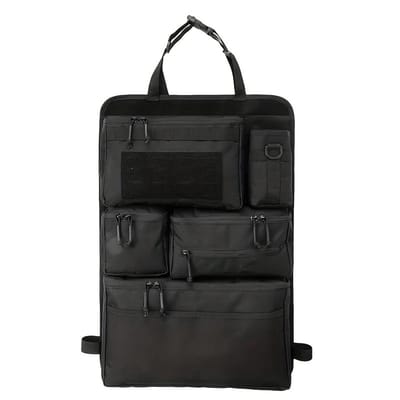 Stervia Bagage Organizer - Opbergtas Voor Aan De Autostoel - Hangende Achterbanktas - 5 Vakken - Zwart - 62 x 42 cm
