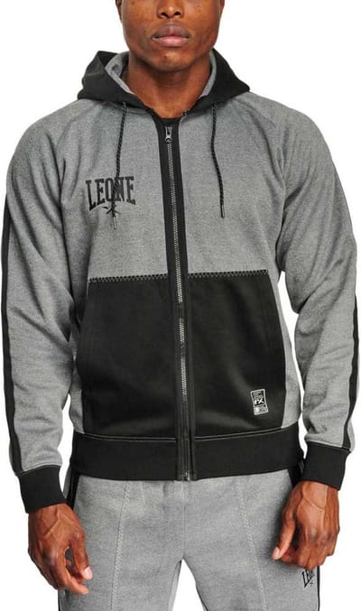 Leone1947 Melange Hoodie Grijs XL Man,Vrouw