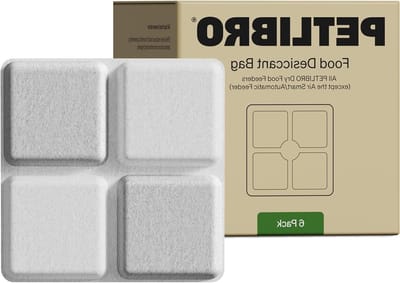 Desiccant Bags voor Automatische Huisdierenvoeders, Geschikt voor PLAF101, PLAF005, PLAF006, PLAF103, PLAF203 en PLAF301 (Verpakking van 6) - Voorkom Voedselbederf en Behoud Versheid