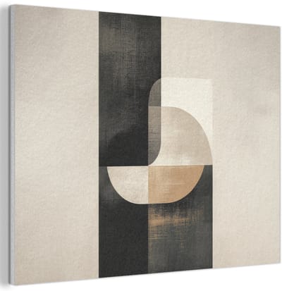 Akoestisch wandpaneel 40x30 cm - Vilt schilderij Modern - Vierkant - Vormen - Akoestische panelen - Geluidsdempende wanddecoratie - Geluidsisolatie woonkamer - Muurdecoratie geluidspanelen