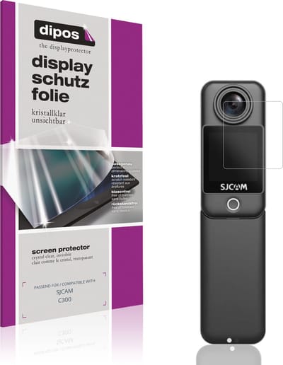 dipos – 4x Beschermfolie geschikt voor SJCAM C300 | Krasbestendige & heldere Screenprotector Ultra-Thin