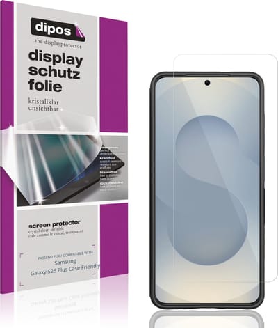 dipos – 4x Beschermfolie geschikt voor Samsung Galaxy S26 Plus Case Friendly | Krasbestendige & heldere Screenprotector Ultra-Thin