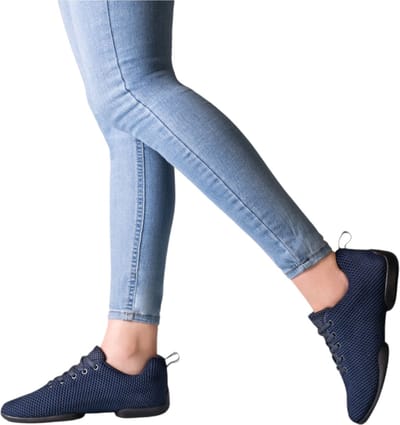 Suny Dames Danssneakers 170 - Splitzool - Veters - Salsa, Latin, Bachata, Swing - Dansen binnen en buiten - Eenvoudige dansbewegingen - Comfortabele danssneakers - Lichtgewicht - Ademend Mesh - SUNY - Blauw - 42