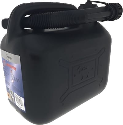 Benson Jerrycan - 5 liter - voor brandstof - zwart - incl. schenktuit - benzine en diesel