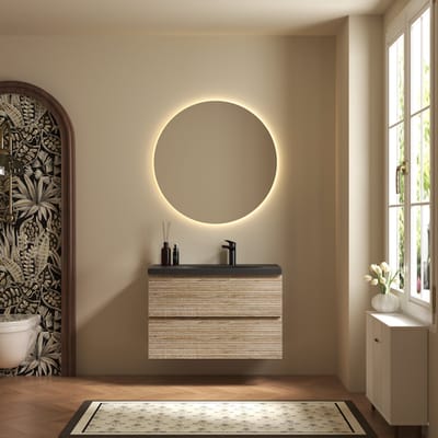 LINEA UNO - Elda 80 - Licht eiken - Badmeubel - - 301731