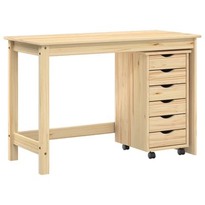 vidaXL - Bureau - en - rolkast - set - MOSS - 2 - st - Bruin