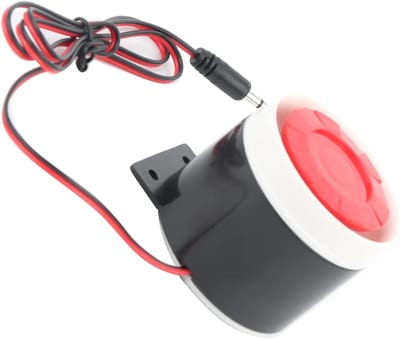 Alarm Systeem - Beveiligingshoorn Geluid - Huis Beveiligen - 110 DB Luid - 5 cm Doorsnede - Rood Zwart