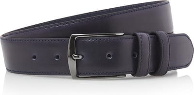 Timbelt blauwe pantalon riem 3.5 cm breed - Volnerf leder - blauwe pantalonriem - riemmaat 115 - totale lengte 130 cm