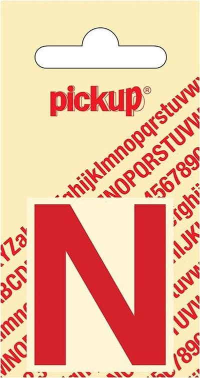 Pickup plakletter Helvetica 40 mm - rood N