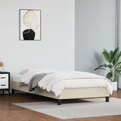 vidaXL - Bedframe - kunstleer - crèmekleurig - 80x200 - cm