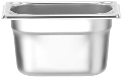 HENDI Gastronormbak GN 1/9 - RVS - 1,3 liter - 15 cm hoog - zilver - oven en au-bain-marie