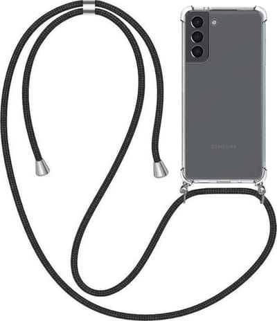 Telefoonhoesje Geschikt voor Samsung Galaxy S22 Plus met Koord en Stootrand - TPU Backcover Shockproof met Lanyard - Smartphonica geschikt voor Samsung Galaxy S22 Plus