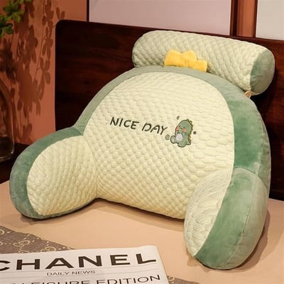Leeskussen Comfort - Rugsteun Kussen - Ontspannen Lezen - Zijde Koel Gevoel - 60x45cm - Groen