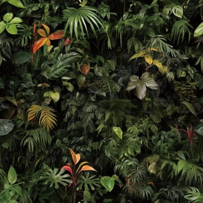 Vintage Groene Wanddecoratie Zelfklevend Behang met Bladeren - 3D Effect voor Woonkamer en Meubels, Tropische Jungle Stijl, Ideaal voor Kasten en Interieur