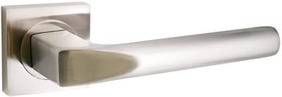 DOMINO CONO-QR - Deurklinkset - Nikkel - Ronde Rozet - Aluminium - Modern Design - Zilver