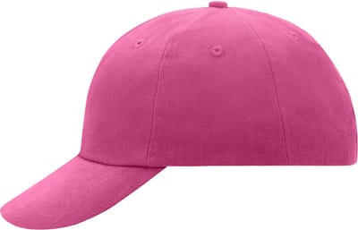 Fuchsia roze baseballcap - 6 panels pet - 100% katoen met klip sluiting - volwassenen