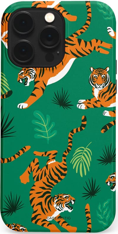 Casetastic Hoesje Geschikt voor Apple iPhone 14 Pro Max Magsafe - Stijlvolle Beschermende Duo-layer Case - Oerwoudkracht