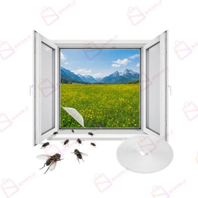 Muggengaas voor Raam 160x130 cm – Insectenhor met Klittenband 5 Meter tegen Muggen en Vliegen – muggengaas raam – muggenhor zelfklevend – insectengaas wit – vliegenhor raam – wit – 63023