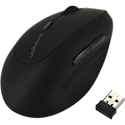 Kensington Pro Fit® Ergonomische Draadloze Muis Voor Linkshandigen - Inclusief Batterij - Zwart