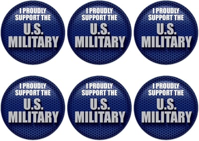 Patriottische Speldjes Set - Militaire Pinback Buttons voor Nationale Feestdagen en Evenementen - 6 Stuks