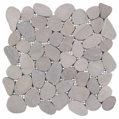 vidaXL - Kiezeltegels - Taupe - 30 - x - 30 - cm - Rivier - Kiezel