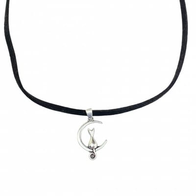 Kismo ketting poes suede 45 cm - Charme Bijoux