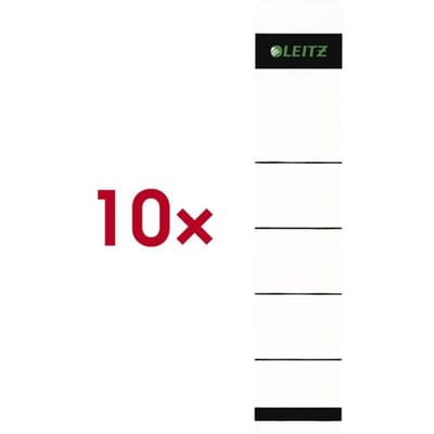 LEITZ® Rugetiketten, voor ordner met een rugbreedte van 50 mm, zelfklevend, 10 stuks, grijs