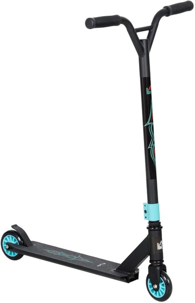 Merax Stuntstep Freestyle – Step met 100 mm Wielen – ABEC 9 – 14+ Jaar - Zwart met Turquoise