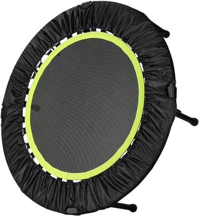 Indoor trampoline - Fitness trampoline - Thuis sporten - Opvouwbaar design - 101 cm - Groen
