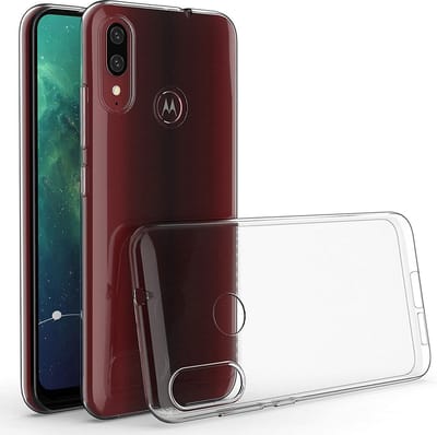 Hoesje Geschikt voor: Motorola Moto E6 Plus Soft Case Transparant + 2X Tempered Glass Screenprotector