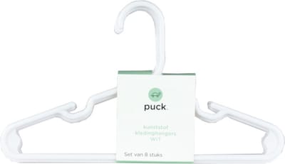 Puck Kledinghanger - 8 Stuks - Wit