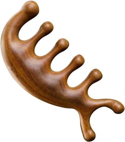 Houten haarkam - multifunctioneel voor hoofdverzorging - 1 stuk - natuurlijk materiaal
