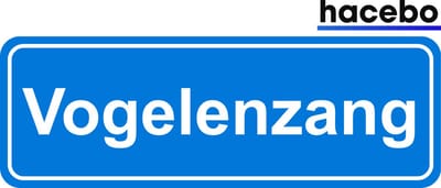 Hacebo - Plaatsnaam Sticker - 29x10 CM - Vogelenzang sticker - Verkeersborden sticker - grappige cadeaus - Vogelenzang