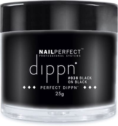 NailPerfect Acrylic Perfect Dippn' 038 Black On Black 25gr