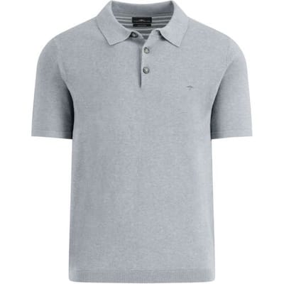 Fynch-Hatton Polo Short Sleeve Air Cotton Licht Grijs / male