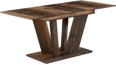 Eettafel Willem - Houten tafel - Gezellig dineren - Uitschuifbaar ontwerp - 120-160 cm - Texaseik look