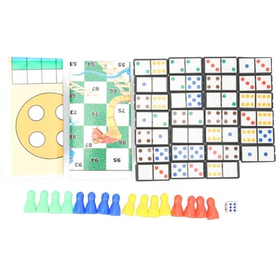 Slang Vliegend Schaken Spel 3 in 1 Interactief Draagbaar Familie Dobbelspel Set met Transparante Doos voor Kinderen beige