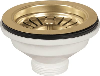 Afvoer Mand - Wastafel Afvoer - Keuken Badkamer - Zonder Overloop PVD Goud - Ø 90mm Boring - Goud