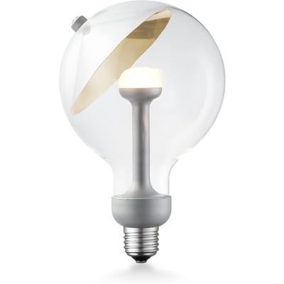 Design LED Lichtbron Move Me - Zilver - G120 Cone LED lamp - 12/12/18.6cm - Met verstelbare diffuser via magneet - geschikt voor E27 fitting - Dimbaar - 5W 400lm 2700K - warm wit licht