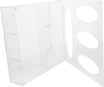 Opbergdoos Handschoenen - Dispenser Maskers Houder - Hygiënisch Werken - Transparant Acryl - 30.8 x 30 x 7.7 cm - Transparant