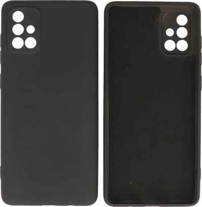 Hoesje Geschikt voor Samsung Galaxy A71 - Fashion Telefoonhoesje Backcover - Siliconen Hoesje - Zwart