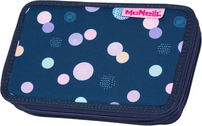 Gevuld etui - Pennendoos - Schoolbenodigdheden organiseren - Drie ritsvakken - 20x13x7 cm - Polly design