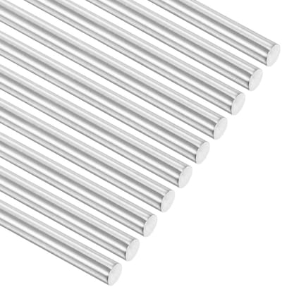 10 stuks 304 roestvrij stalen ronde staven, 8 mm x 420 mm massieve golfstaven voor constructie en DIY-projecten