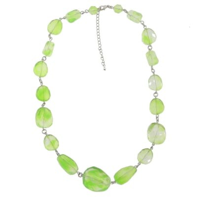 Behave - Ketting - Kralenketting - Groen - Lime - Dames - Kunststof - 57 cm