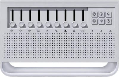 Witte ruis machine - Luchtbevochtiger diffuser - Ontspannen sfeer creëren - Realistisch vlam effect - 6 oz capaciteit - Wit
