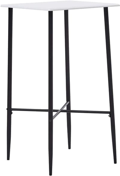Bartafel - Statafel Barmeubel - Kleine Ruimtes - Duurzaam MDF Tafelblad - 11 Kilogram - Wit