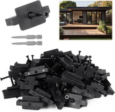 Verborgen Bevestigingsmiddelen - Deck Clips - Terras Bouwen - Nylon Roestvrij Staal - 125 Stuks