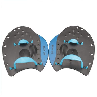 1 Paar Zwempaddles Hand Professionele Zwempaddles Girdles Correctie Handvinnen Flippers Vingerzwemvliezen Handschoenen M blauw